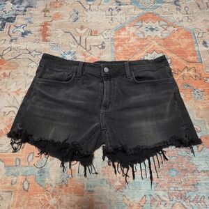 Joe's Jeans Frayed Hem Black Jean Shorts